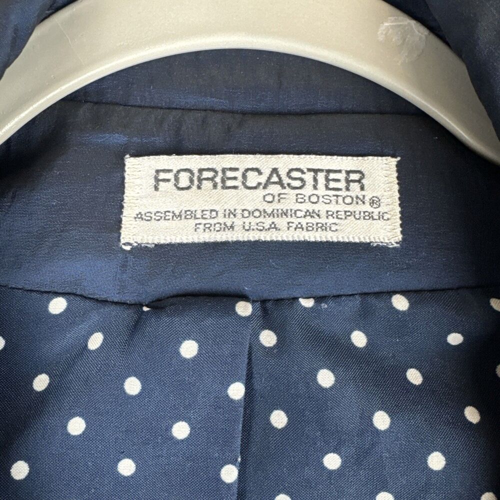 1980's Iridescent Blue Trench Coat Women's 9/10 Shoulder Epaulets‎ Belted (1107) - Picture 3 of 15